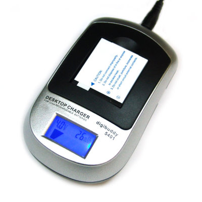 Akku Ladeger�t mit LCD f. Casio Exilim EX-ZR200